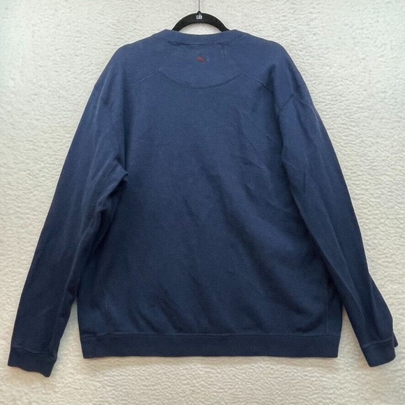 Tommy Bahama Sweater Mens Extra Large Blue Red Reversible Pullover Jumper Preppy - Picture 2 of 10